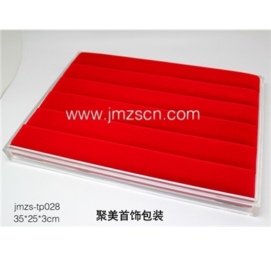 亚克力红绒插戒盘jmzs-tp028