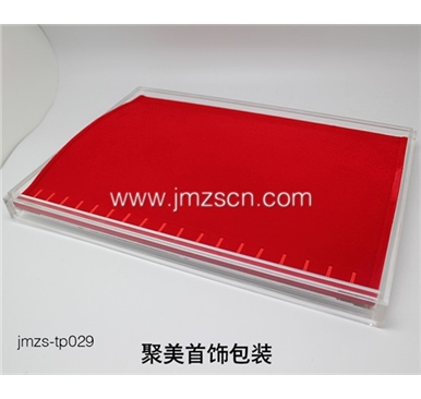 亚克力红绒托盘jmzs-tp029