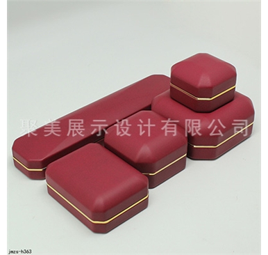 高档带灯PU首饰盒jmzs-h363
